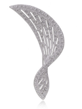Maggie's Crystal Wave Pin  | Brooches