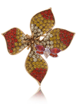 Poinsettia CZ Brooch 82738