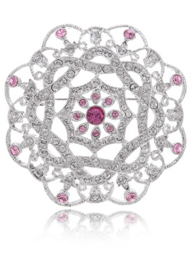 Jacqueline's Crystal Rosette Brooch 81931