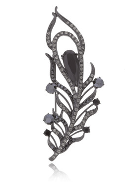 Peacock Feather CZ Brooch  | Brooches
