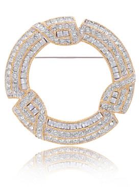 Crystal Wreath Brooch 82610