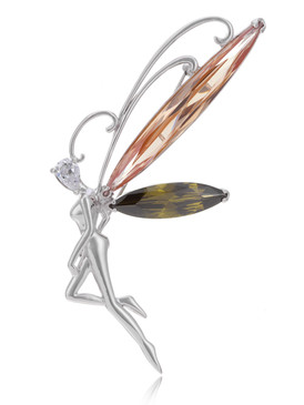 Fairy Wing Angel CZ Brooch  | Brooches