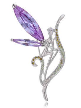 "Sleeping Angel" CZ Brooch  | Brooches
