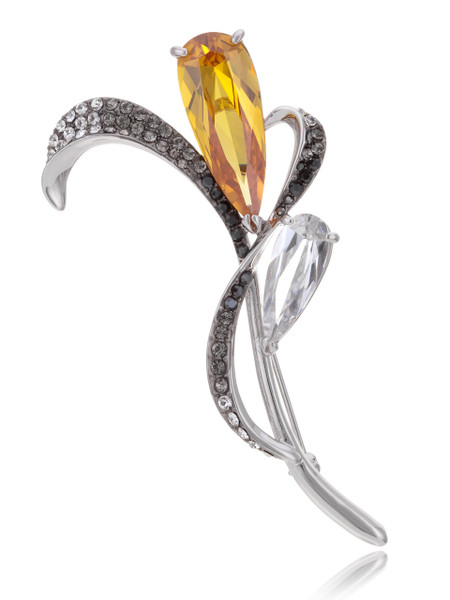 Valarie's CZ Floral Brooch  | Brooches