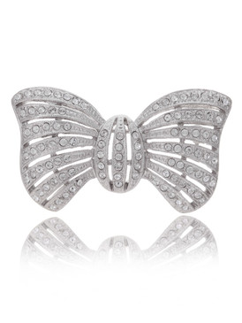 Octavia's Crystal Bow Brooch  | Brooches