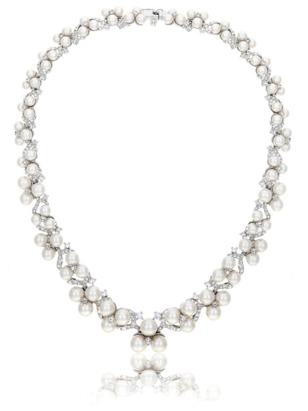Betsey's Floral Crystal & Pearl Necklace 4 | Necklaces