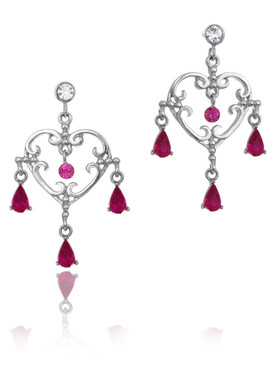 Sweet Heart Drop Crystal Earrings 4 | Earrings
