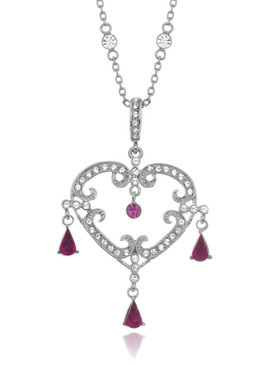 Sweet Heart Drop Crystal Necklace 4 | Necklaces