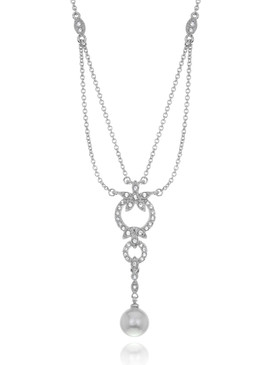 Diane's Crystal Pearl Drop Necklace 4 | Necklaces