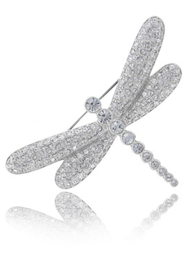 Gabriel's Crystal Dragonfly Brooch  | Brooches
