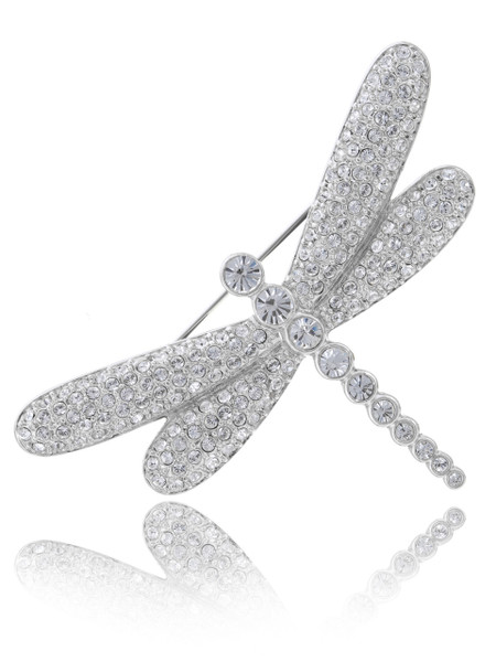 Gabriel's Crystal Dragonfly Brooch  | Brooches