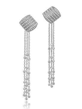 Yvonne's Crystal Lariat Earrings  | Earrings