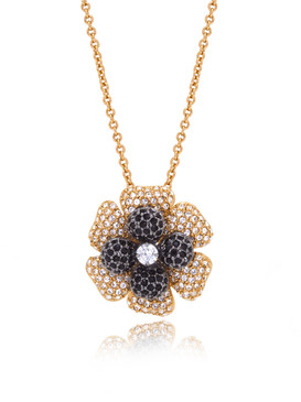 Double Flowers Crystal Pendant  | Pendants
