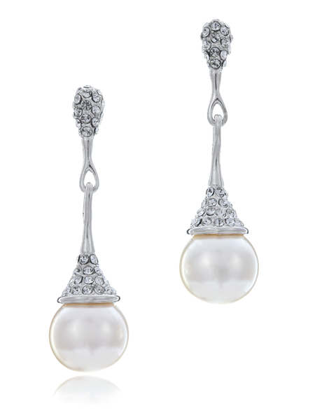 Cathy's Crystal Pearl Earrings  | Earrings