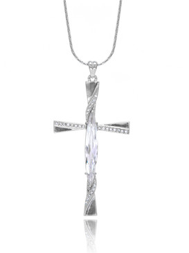 Intricate CZ Cross Pendant Necklace  | Pendants
