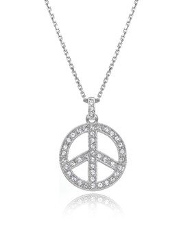 Peace Sign Crystal Pendant, Wholesale Fine Fashion Jewelry & Prom Accessories | Shop JGI Jewelry