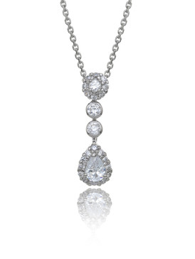 CZ Teardrop Pendant, Wholesale Cubic Zirconia Special Occasion Jewelry & Prom Accessories | Shop JGI Jewelry