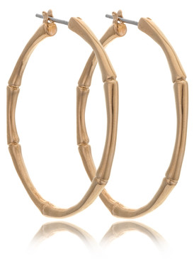Bamboo Hoop Earrings, Gold-Plated Fashion Jewelry & Wholesale Fine Fashion Accessories | Shop JGI Jewelry