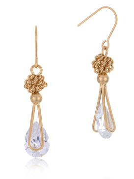 CZ Raindrop Earrings, Gold-Plated Wedding Jewelry & Wholesale Bridal Accessories  | Shop JGI Jewelry