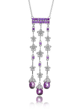 Purple CZ Bridal Jewelry, Crystal Drops Necklaces & Wholesale Wedding Accessories  | Shop JGI Jewelry