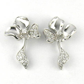 CZ Shamrock Clover Earring | JGI Wholesale Jewelry