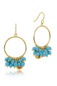 Turquise Color Beads Earring 21278