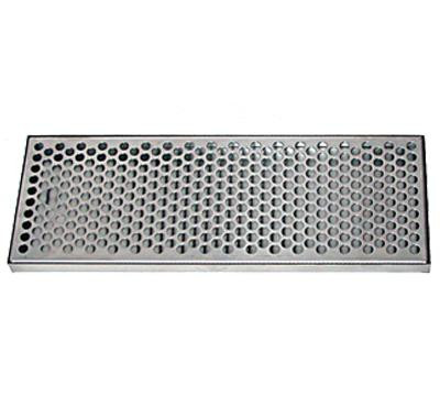 Stainless Steel # 4 Brushed Surface Mount Drip Tray with Drain 5/" X 24/" X 3//4/"