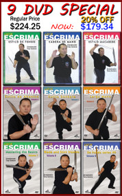 GIRON ESCRIMA (Vol-1-9) 9 DVD Set (SPECIAL OFFER 20% Discount By Tony Somera