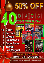 40 Escrima DVD SPECIAL 50% OFF