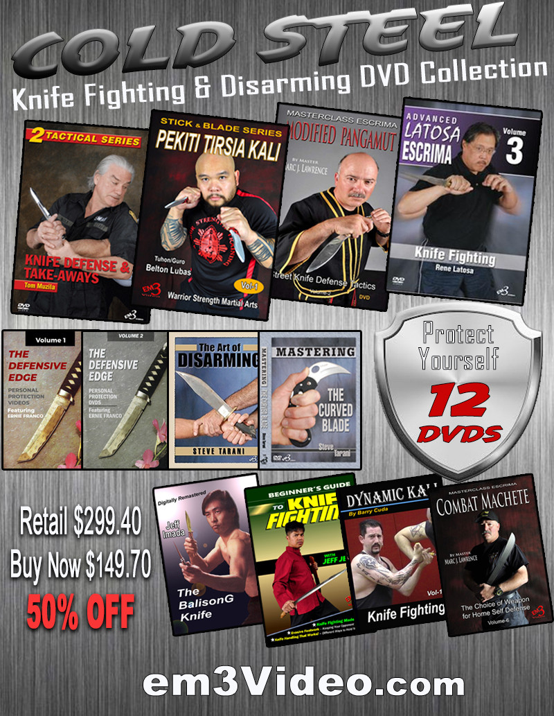COLD STEEL - Knife Fighting & Disarming Collection 12 DVDs - 50% OFF