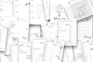 February Planner Printables /Journal Printables - Stencil journal for month of February + planner stickers