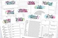 Printable Planner Kit - 10 page bundle - Rainbow 3