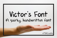Hand Drawn Font - Victor's Font - A fun, quirky, handwritten font