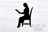 Reader Silhouette SVG / EPS / PNG