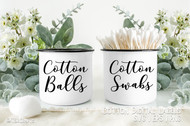 Bathroom Cotton Swab/Ball/Round Bundle - 3 design set
