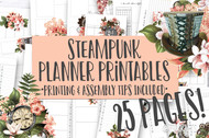 Printable Steampunk  Planner - Planner Inserts & Digital Planner Set