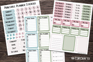 Functional Planner Stickers - Printable by the page sticker set - Set# 20203