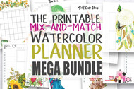 Planner Inserts/Templates - Watercolor Planner Series - THE ENTIRE SEIRES PLUS EXTRAS!
