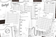 Autumn Doodles Budget Planner - Autumn Doodle Planner #3 - Printable planner inserts / digital planner bulletjournal bundle