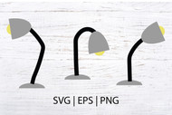 Lamp SVG Bundle - 3 reading lamp layered cut file designs