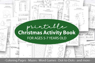 Printable Christmas Gnomes Activity Book for kids 5-7 years old