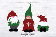 Christmas Gnome SVG Trio - set #1