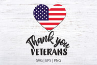 Veterans Day Digital Design for crafters - Thank you Veterans SVG eps png dxf
