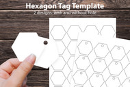 Hexagon Hang Tag Template - 2" Hexagon Tags template