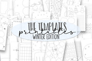 Printable Planner inserts - WINTER Planner Templates - Daily, Weekly and Monthly templates for print or use in digital planners