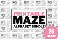 Printable Maze Activity: A-Z Alphabet Bundle for kids