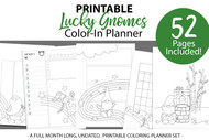 Printable Life Planner Kit: Lucky Gnomes Digital Planner + printable planner stickers - Printable planner inserts / digital planner