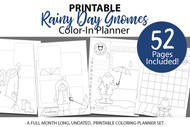 Printable Life Planner Kit: Rainy Day Gnomes Digital Planner - Printable planner inserts / digital planner