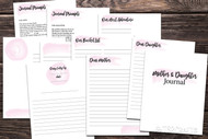 Mommy and Me Journal / Mother & Daughter printable journal Set - 10 undated pages included - pink