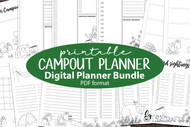 Printable Campout Travel Planner Kit - Planner Inserts to print or use in your digital planner - 12 page camping planner & keepsake journal